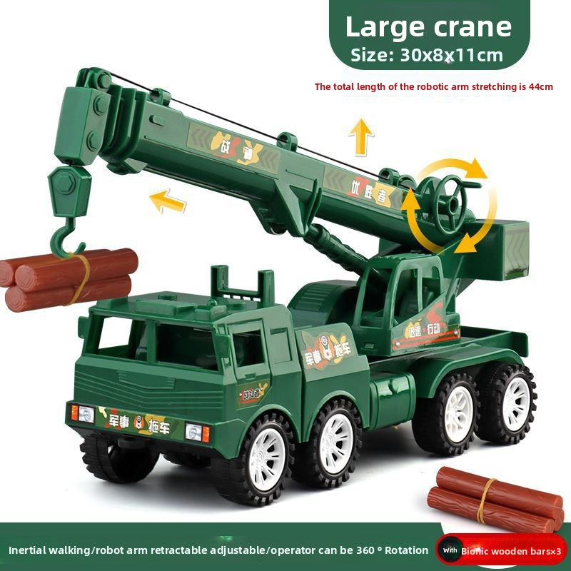 Large crane toy engineering vehicle model