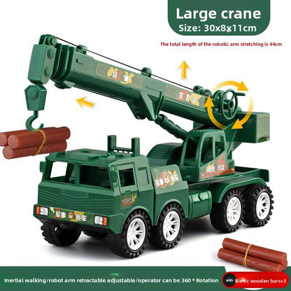 Large crane toy engineering vehicle model