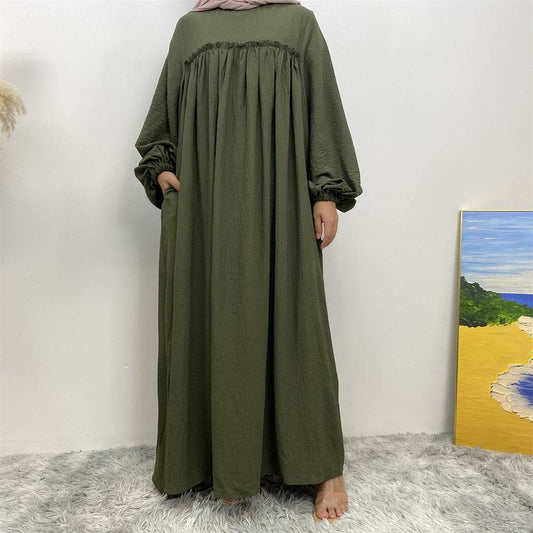 Muslim Abaya Dress with Side Pockets - Price Value Store