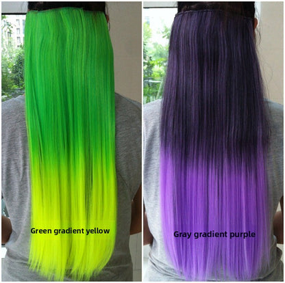 Matte lengthened thickened wig