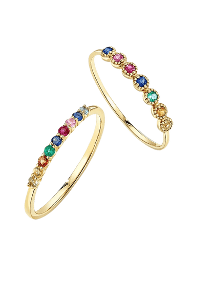 Rainbow gemstone ring - Price Value Store