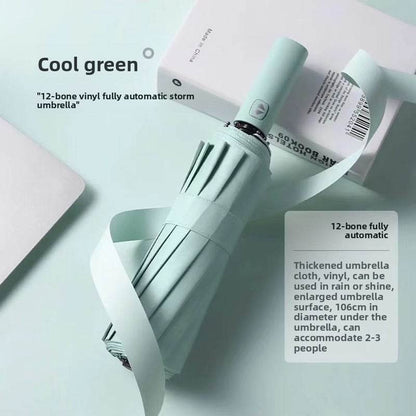 The fully automatic umbrella is suitable for both sunny and rainy days - Price Value Store