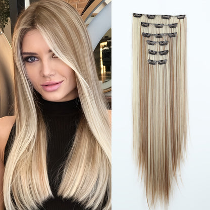 Fashion long straight hair wig piece