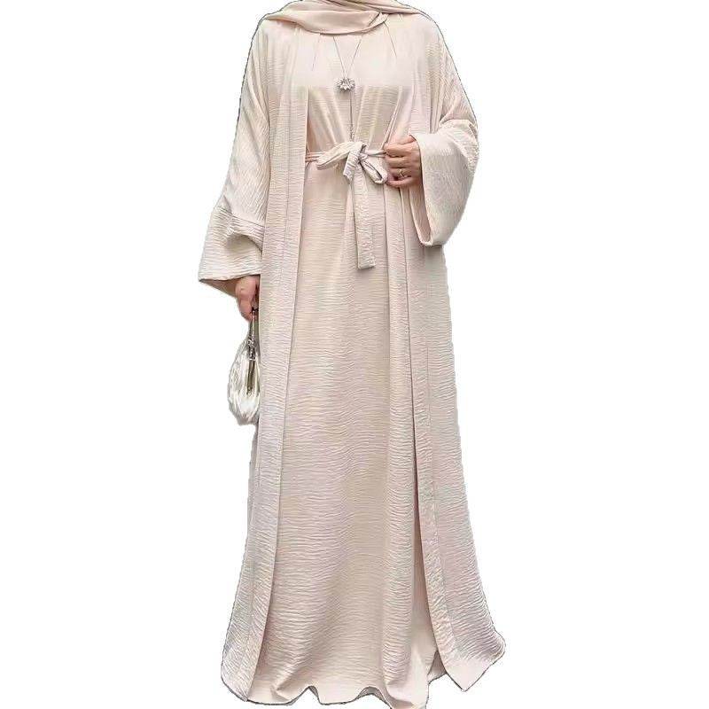 Long robe cardigan dress with two-piece inner layer - Price Value Store