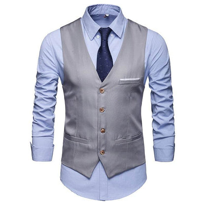 Suit Vest Men's Formal and Casual Business Style Groomsman Outfit - Price Value Store