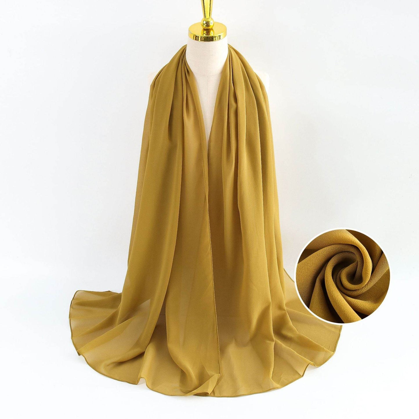 Elegant Pearl Chiffon Scarf for Women - Price Value Store