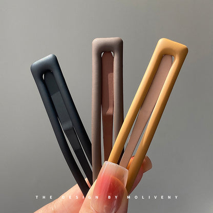 Matte Push-Type Long Hair Clips