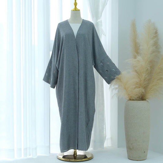 Embroidered elegant cardigan robe - Price Value Store