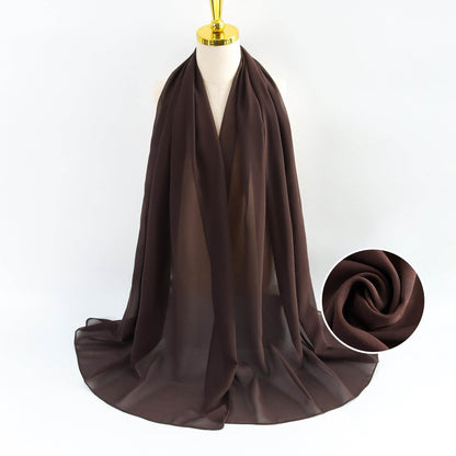 Elegant Pearl Chiffon Scarf for Women - Price Value Store