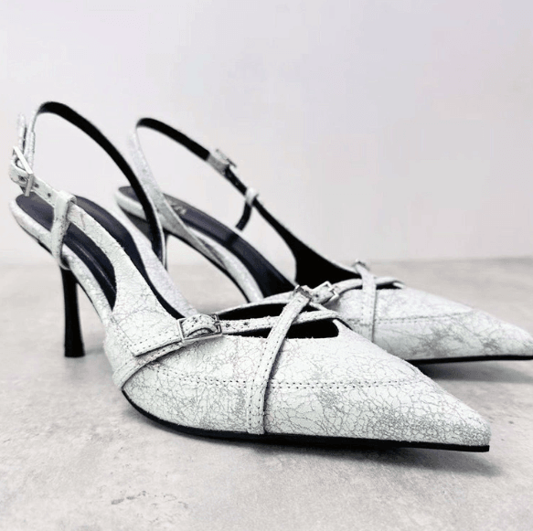 Jeans fabric high-heeled sandals - Price Value Store