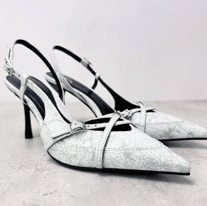 Jeans fabric high-heeled sandals - Price Value Store