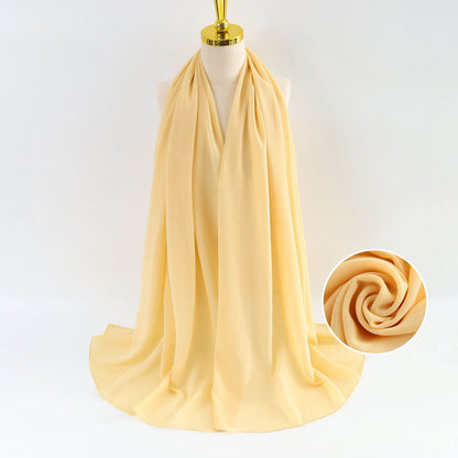 Elegant Pearl Chiffon Scarf for Women - Price Value Store