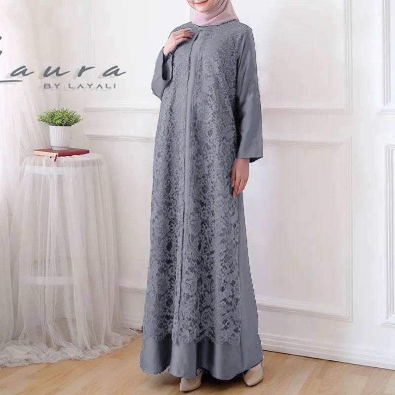 Long robe-style pullover dress - Price Value Store