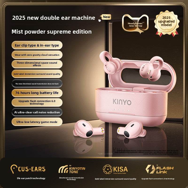 Bluetooth 5.4 dual headset 2025 new wireless ear clip - Price Value Store