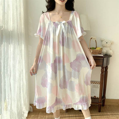 Plus-size ice silk nightgown - Price Value Store
