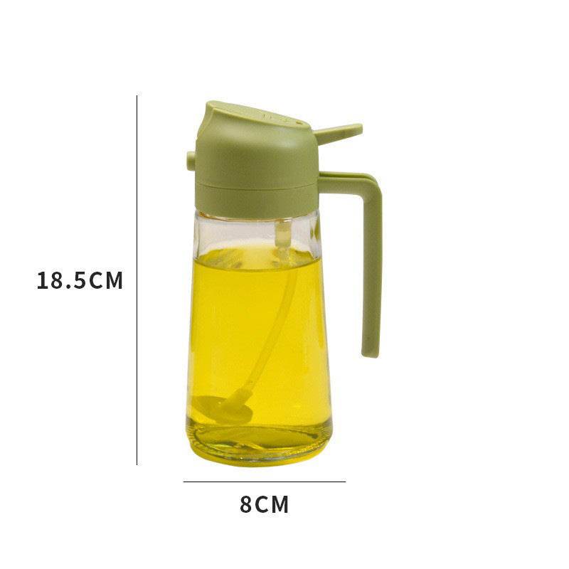 470ml Oil Sprayer 2 in 1 Glass Kitchen Oil Bottle for Home Use - Price Value Store