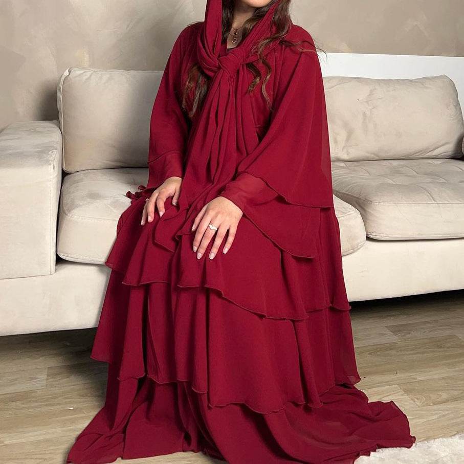 Cardigan long robe chiffon dress - Price Value Store