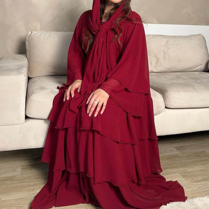 Cardigan long robe chiffon dress - Price Value Store