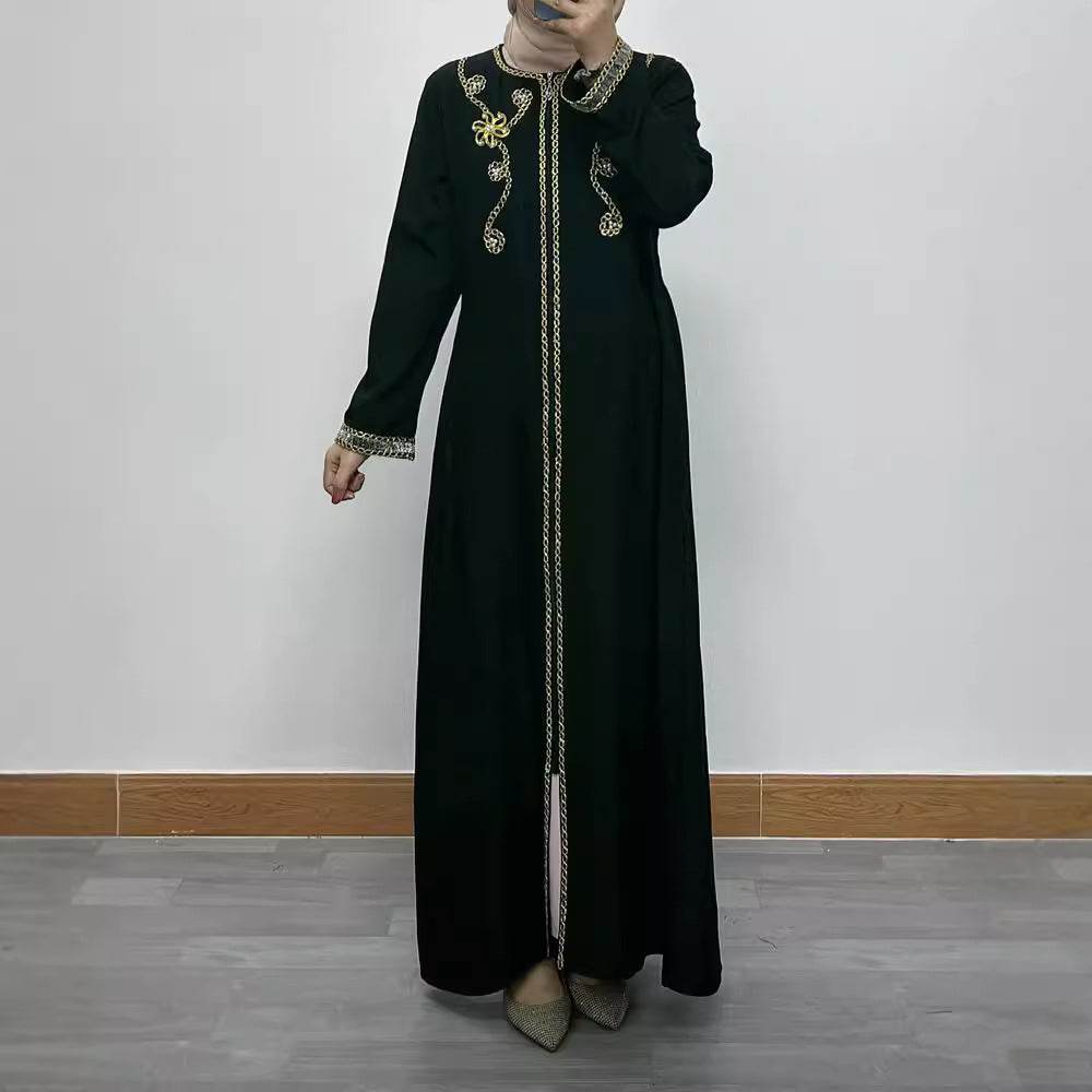 Embroidered floral dress and long robe - Price Value Store