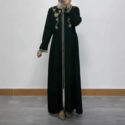 Embroidered floral dress and long robe - Price Value Store