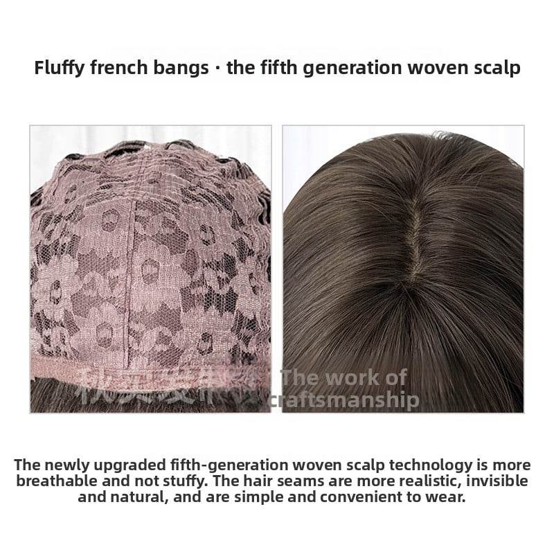 Long curly hair with bangs and a full wig - Price Value Store