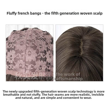 Long curly hair with bangs and a full wig - Price Value Store