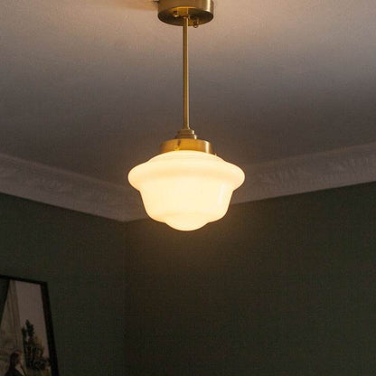 Retro milk-white glass pendant lamp - Price Value Store