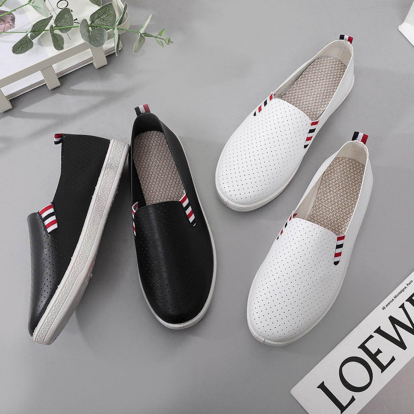 Old Beijing Cloth Shoes Women's Hollow Breathable Single-layer Shoes Flat Bottom All-match Cyber Popular White Shoes Soft Bottom - Price Value Store