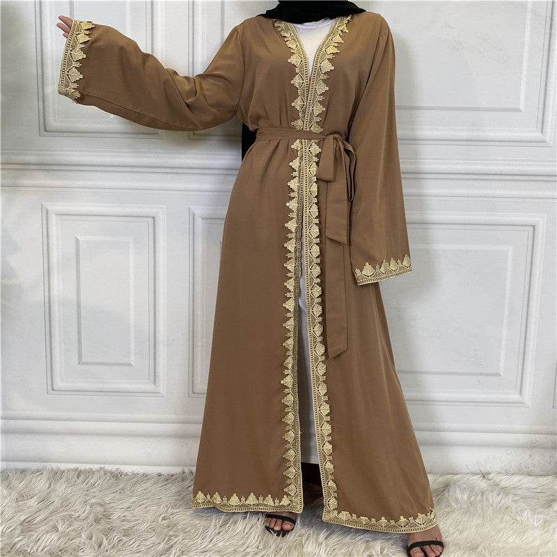 Middle Eastern Muslim Fashion Embroidered Abaya - Price Value Store