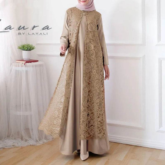 Long robe-style pullover dress - Price Value Store