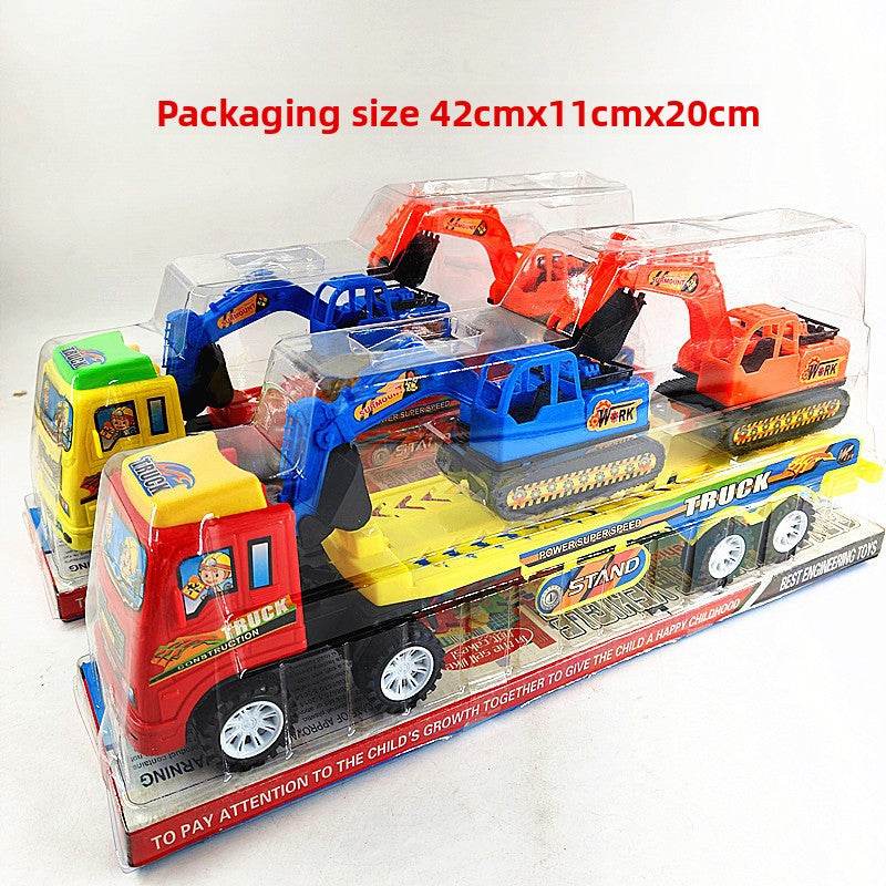 Sliding Toy Trailer with 2 Excavators for Kids - Price Value Store
