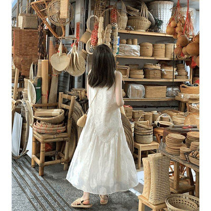 French Style Sleeveless Backless Loose A-line Dress - Price Value Store