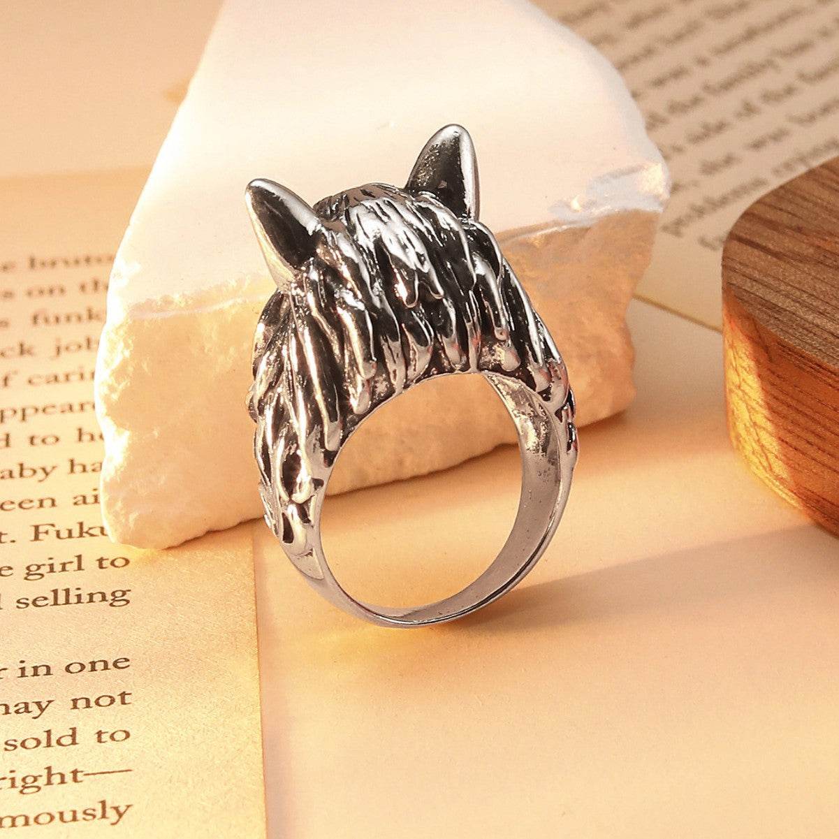 Retro Wolf Head Ring - Price Value Store