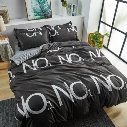 Four-piece Set Nordic Style Wash Cotton Quilt Cover Net-red Bed Sheet Student Dormitory Bedding - Price Value Store