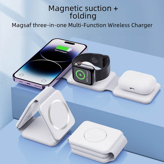 Foldable 3-in-1 Magnetic Wireless Charger - Price Value Store