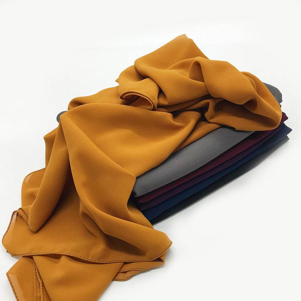Solid-color women's headscarf with head wrap - Price Value Store