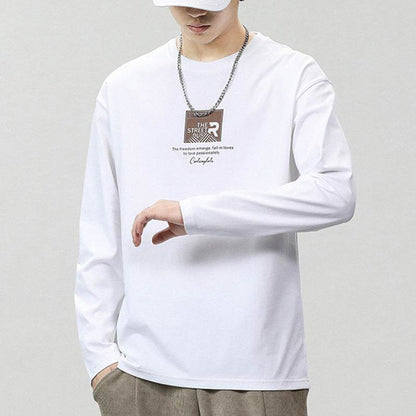 Fashionable printed long-sleeved T-shirt - Price Value Store