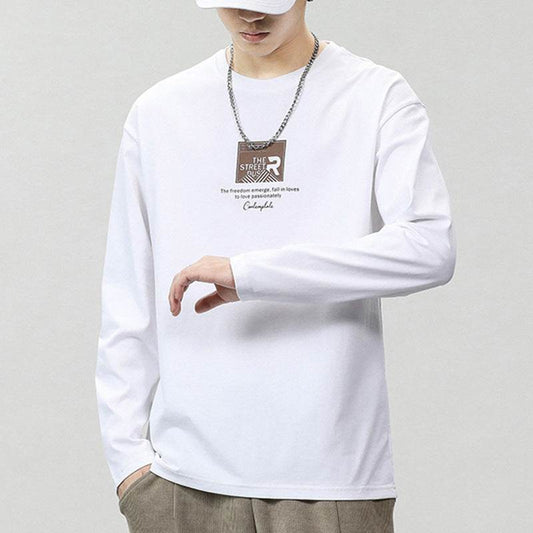 Fashionable printed long-sleeved T-shirt - Price Value Store