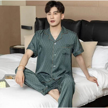 Sleepwear man's pure silk loose style - Price Value Store