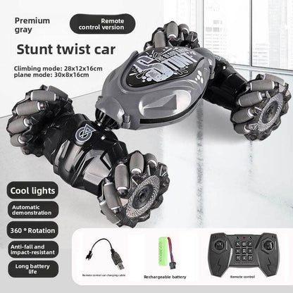 Gesture Induction Deformation Remote Control Car Children's Toy Twisted Four-wheel Drive Climbing Racing Car Boy Charged Electric Off-road Vehicle - Price Value Store