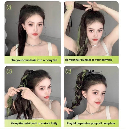 Colorful Hand-Woven Synthetic Hair Ponytail Bundles for Volume & Styling - Price Value Store