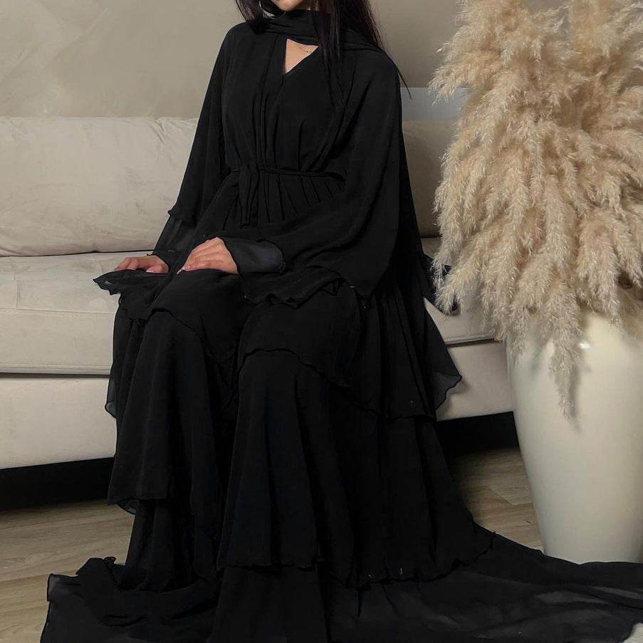 Cardigan long robe chiffon dress - Price Value Store