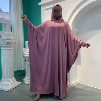 Solid-color batwing robe - Price Value Store