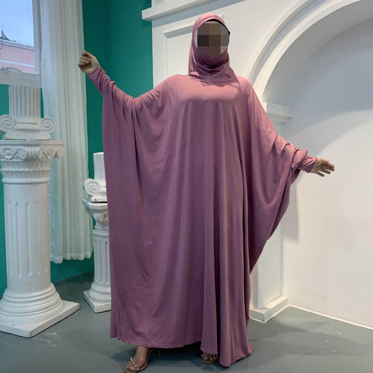 Solid-color batwing robe - Price Value Store