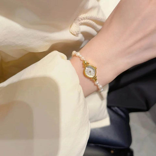 Ins Style Pearl Bracelet Women's Quartz Watch Simple Light Luxury Retro Fashion Elegant Niche Trend High Beauty Value - Price Value Store