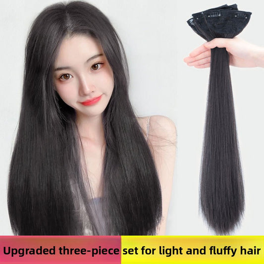 Simulated hair pads and wig pieces