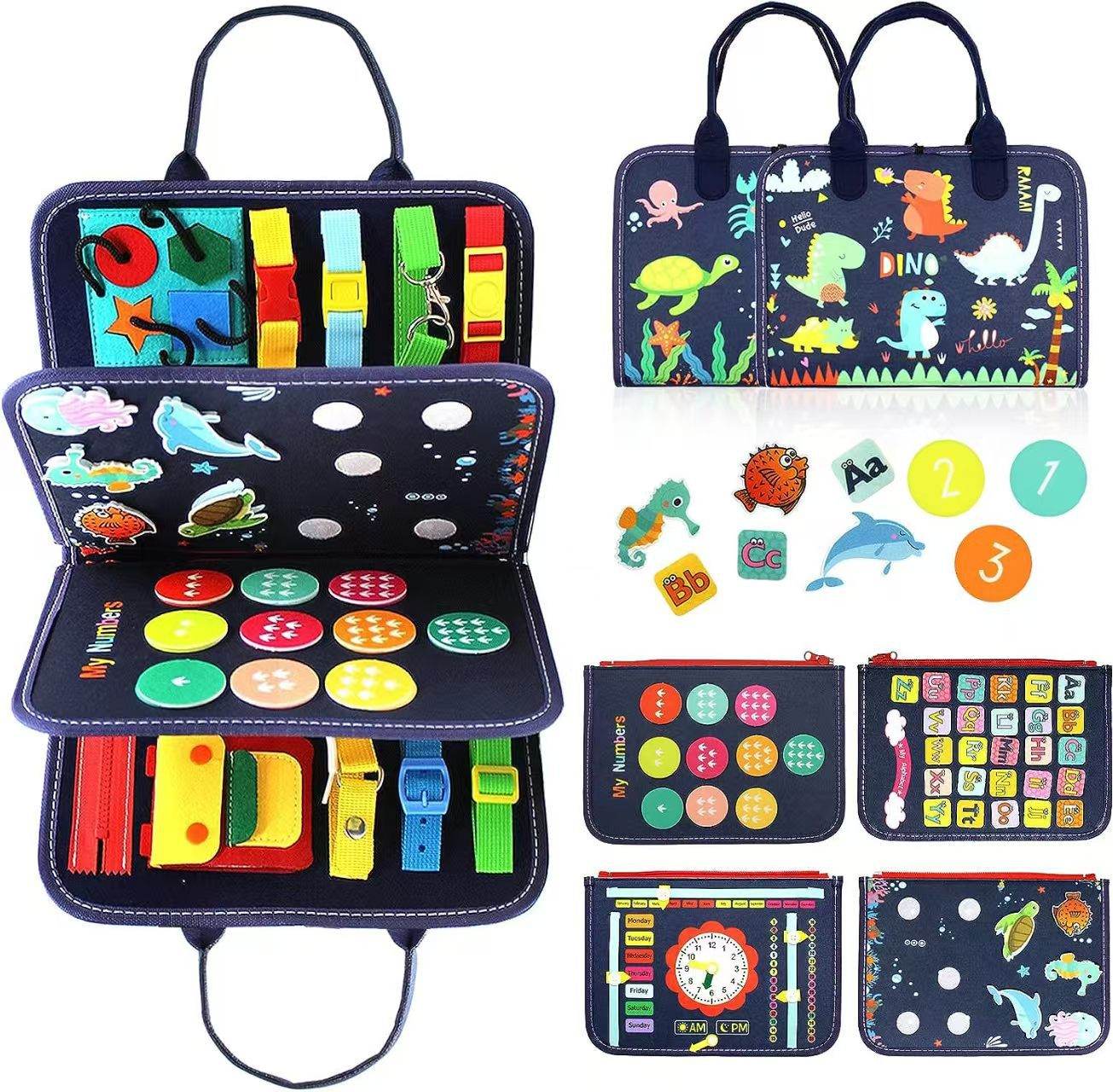 Montessori Felt Busy Board for Kids - Early Educational DIY Activity Toy - Price Value Store