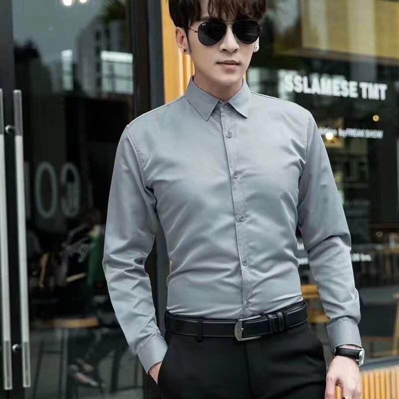 Men's long-sleeved formal dress shirt - Price Value Store
