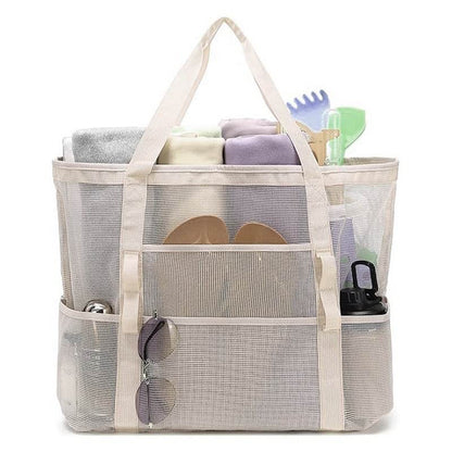 Large Capacity Foldable Mesh Beach Bag for Swimming and Travel - Price Value Store