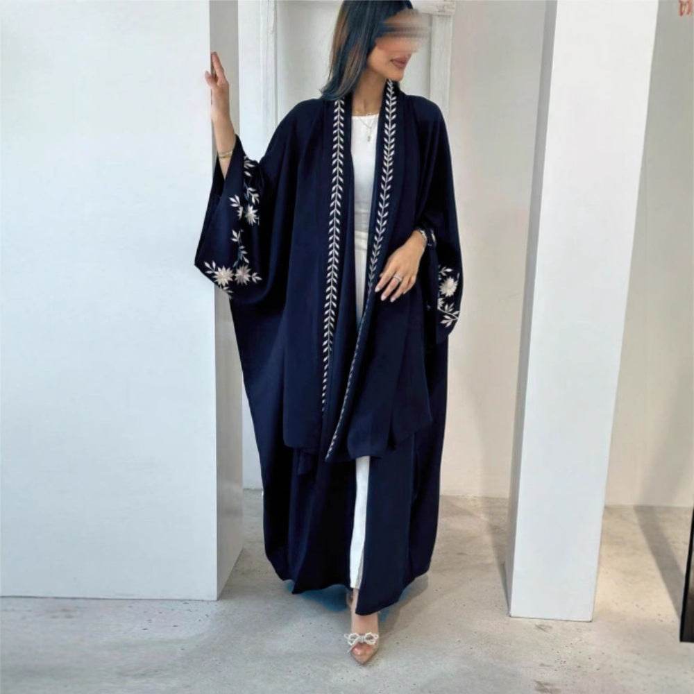 Embroidered floral robe - Price Value Store